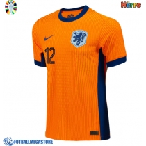 Fotballdrakt Herre Nederland Jeremie Frimpong #12 Hjemmedrakt EM 2024 Kortermet